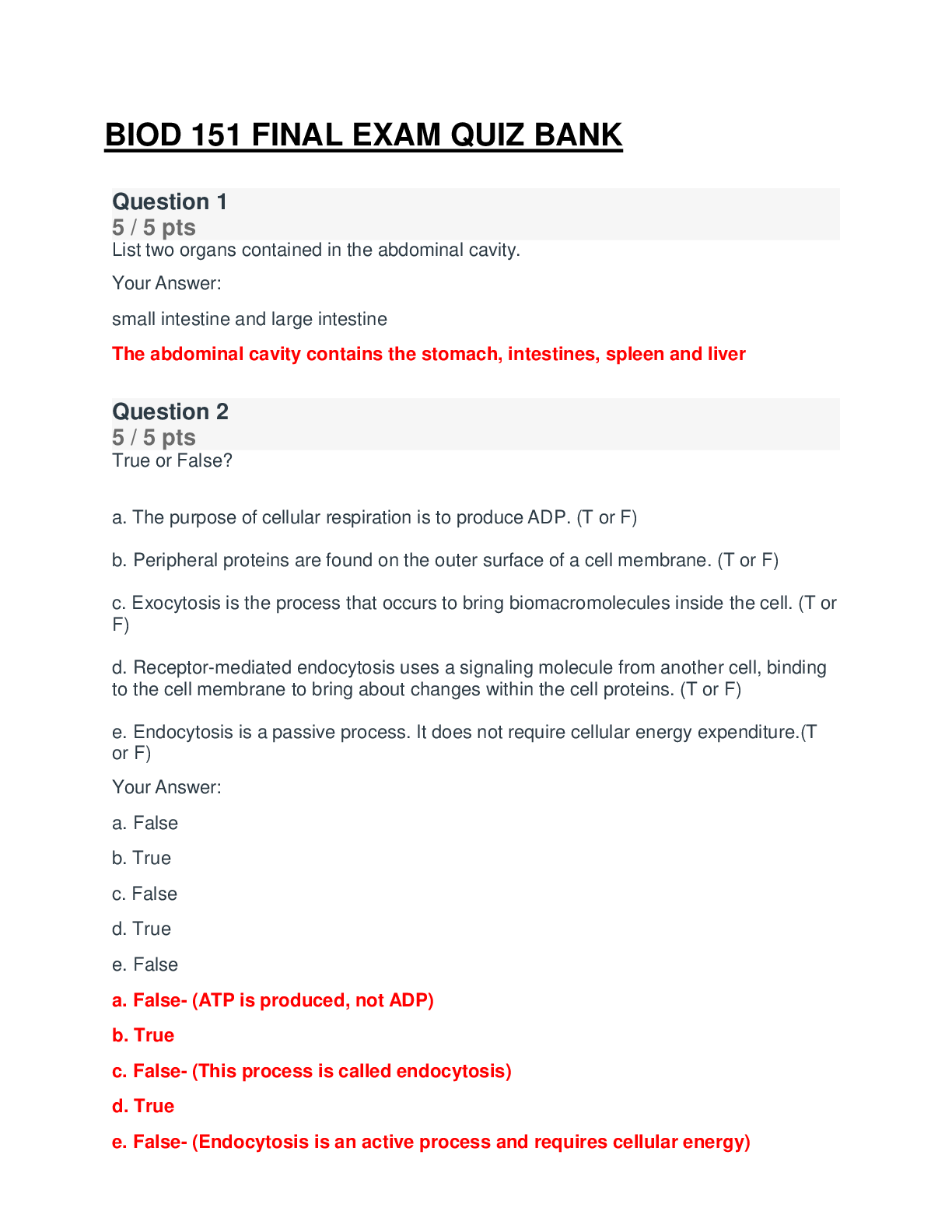 Preview image for BIOD 151 FINAL EXAM QUIZ BANK PORTAGE LEARNING